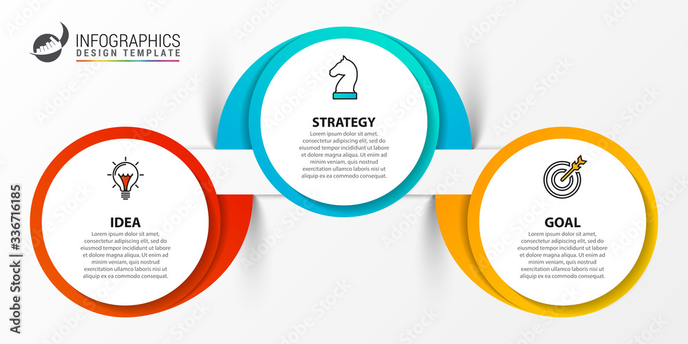 Infographic design template. Creative concept with 3 steps Infographic design template. Creative concept with 3 steps
