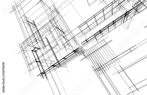 house building sketch architecture 3d 