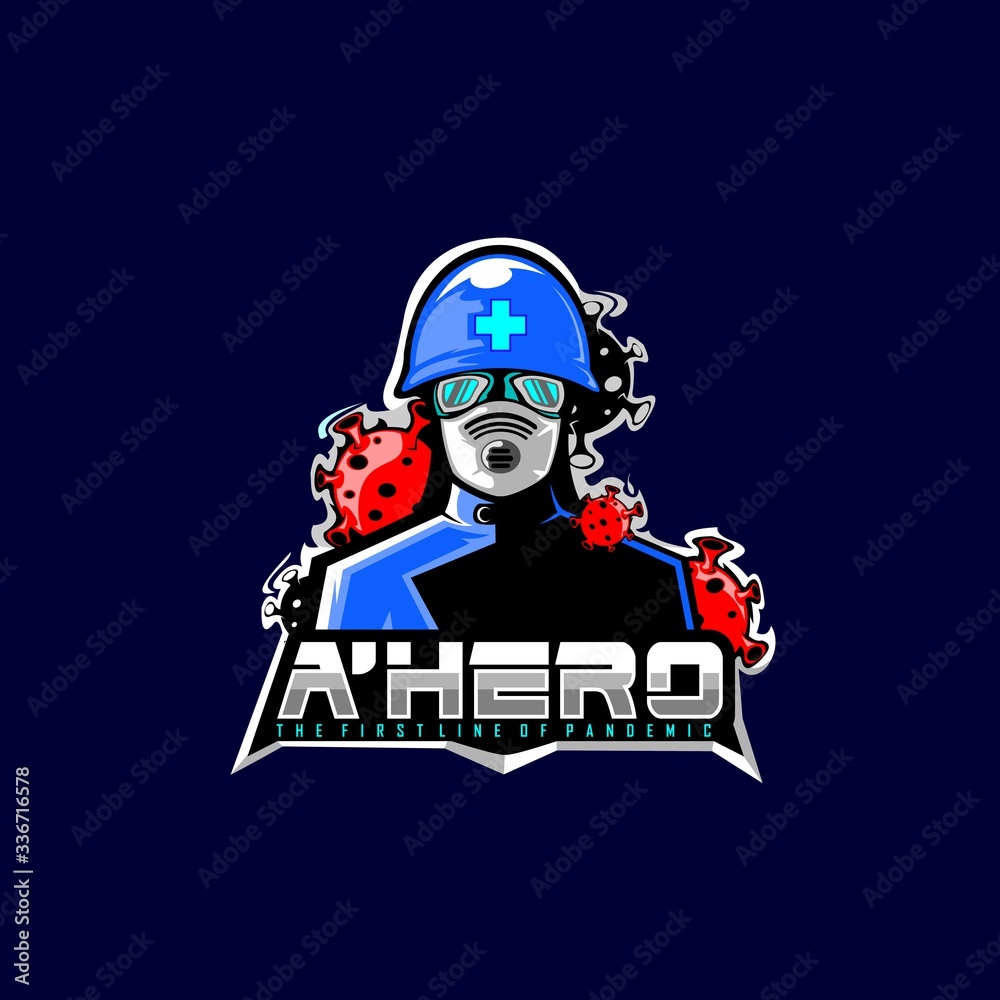 Fototapeta premium a hero of virus pandemic