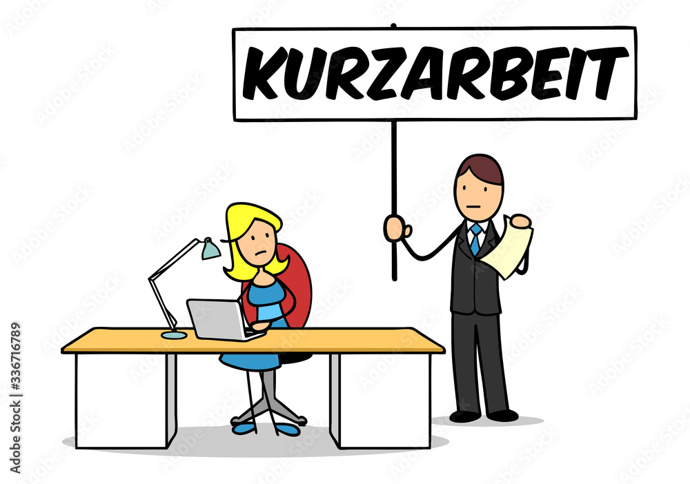 Chef kündigt Mitarbeiter Kurzarbeit in der Firma an