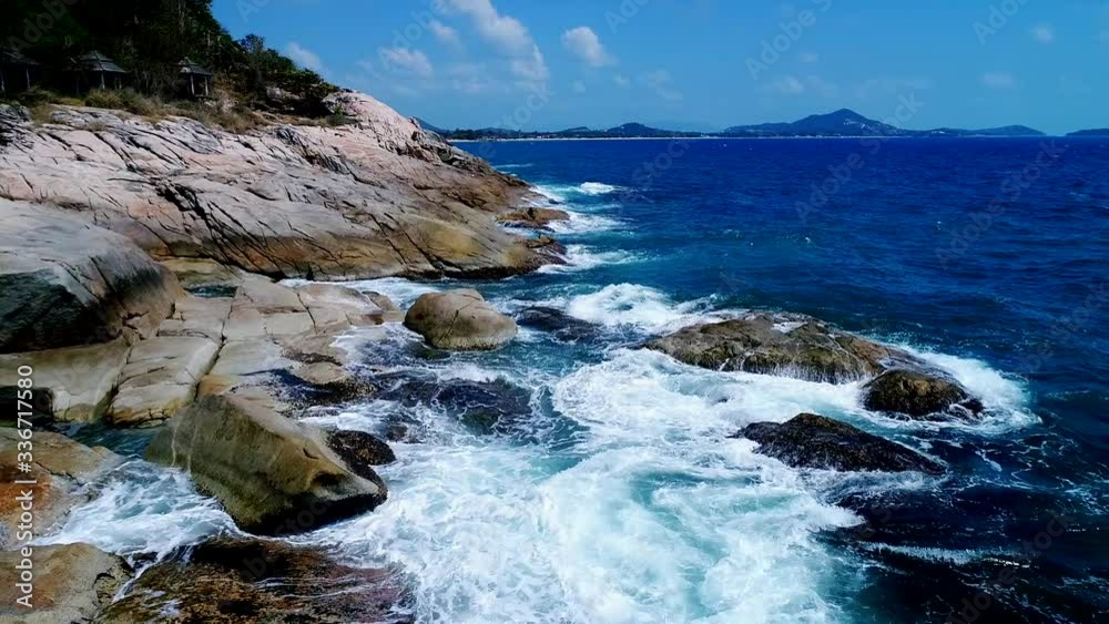 Aerial shot beautiful beach in thailand HD 60fps Aerial shot beautiful beach in thailand HD 60fps