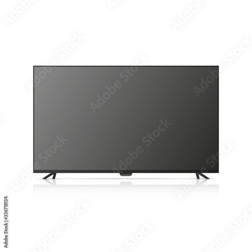 The TV is off. TV vector illustration isolated on white background.