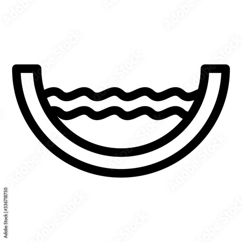 Full water gutter icon. Outline full water gutter vector icon for web design isolated on white background