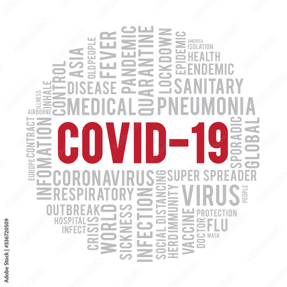 Coronavirus COVID-19 virus in the circle frame Coronavirus COVID-19 virus in the circle frame
