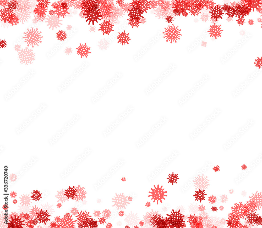 Red covid molecule confetti flakes. Red covid molecule confetti flakes.