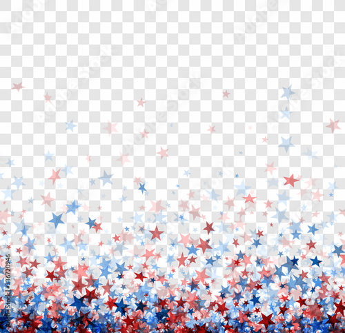 Stars frame transparent background.