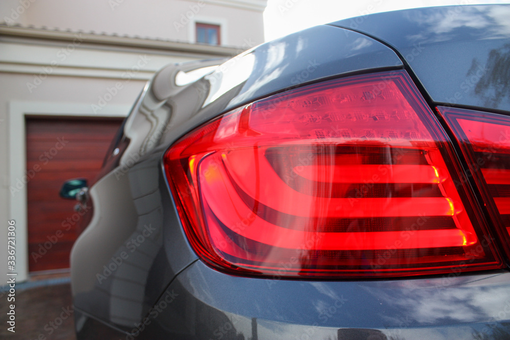 Fototapeta premium Close up of vehicle rear light