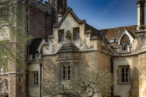 The town of Cambridge with its old buildings in England