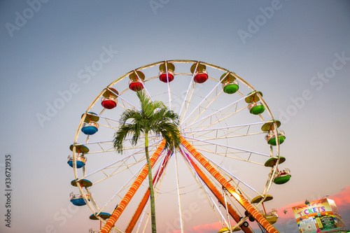 Ferris Wheel at the Fairgrounds at Twilight