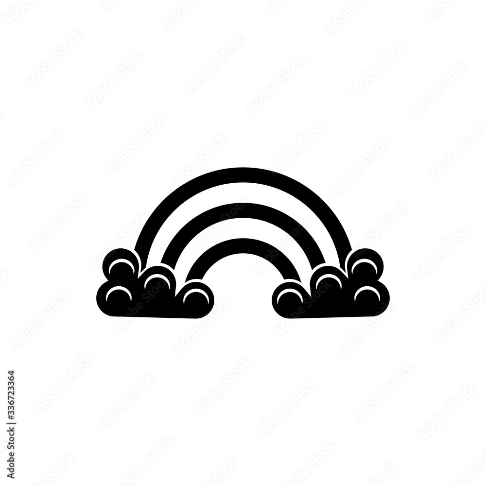 Rainbow Icon Flat Vector Illustration Rainbow Icon Flat Vector Illustration
