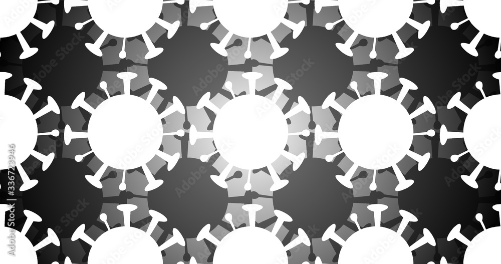 Concept Coronavirus Black & White patterns