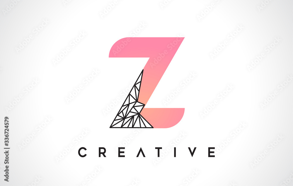 Letter Z Beauty Logo. Z Letter Design Vector with Origami Look Vector Letter Z Beauty Logo. Z Letter Design Vector with Origami Look Vector