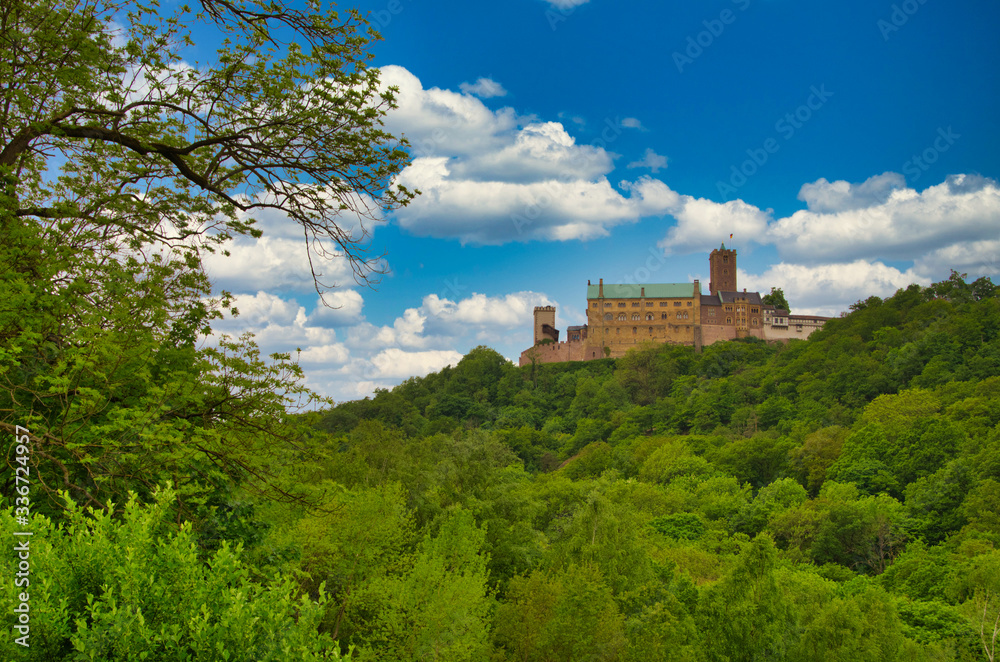 Blick auf die Wartburg Eisenach Thüringen Deutschland
