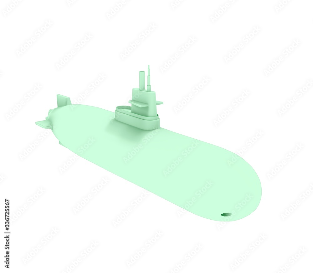 Fototapeta premium 3d illustration of the submarine