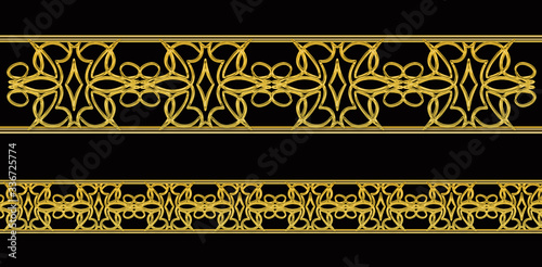 abstract floral background with golden 