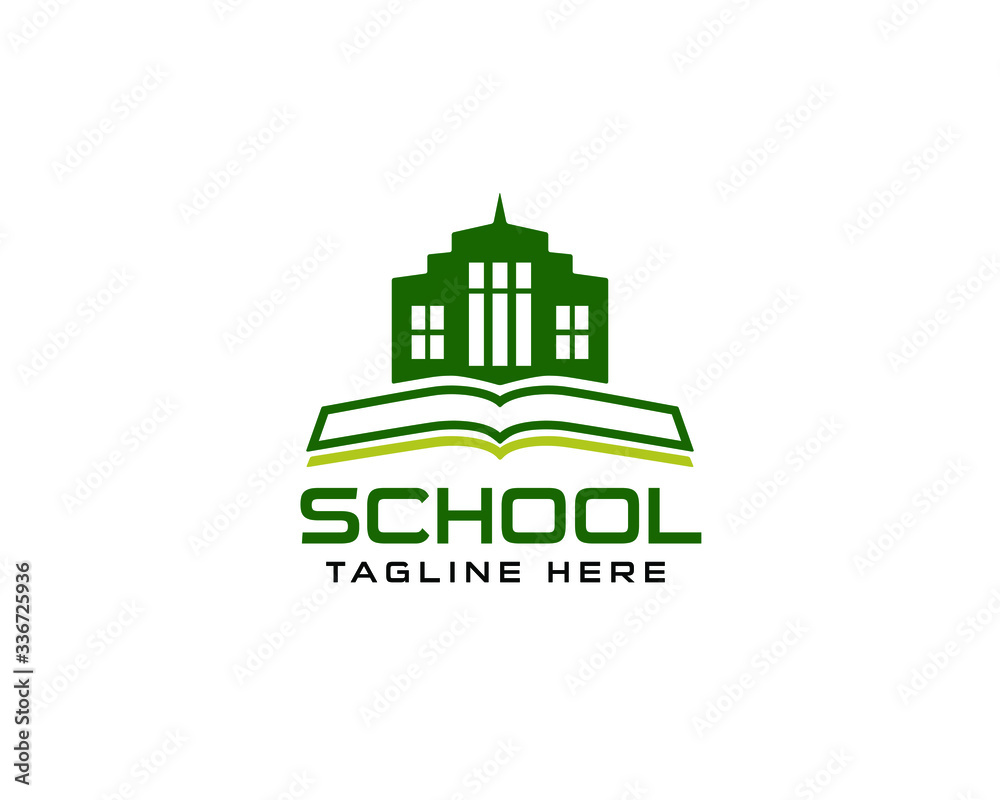 School education  smart learning e-learning logo design template 