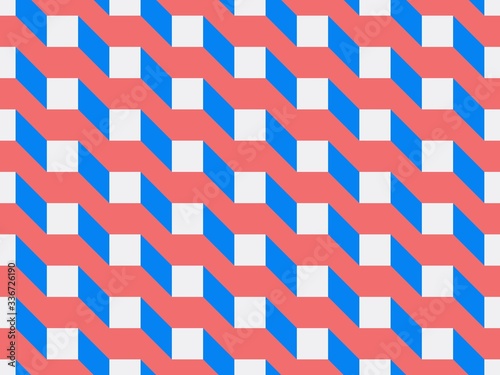  broken lines and square on a seamless spring pattern.