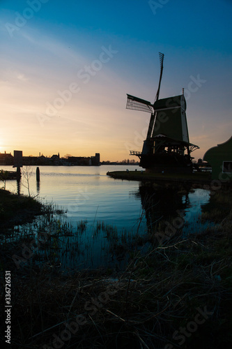 Windmill in Zaandam, the Netherlands