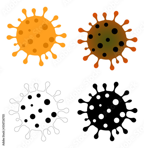 Various viruses - vector illustration
