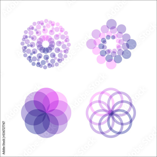 stock vector illustration set of abstract sign