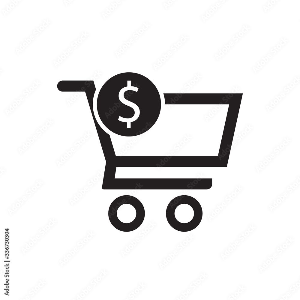 Shopping cart icon isolated on white background. Vector Shopping cart icon isolated on white background. Vector
