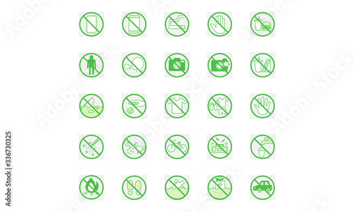 Signs -No, Do not,Prohibition signs