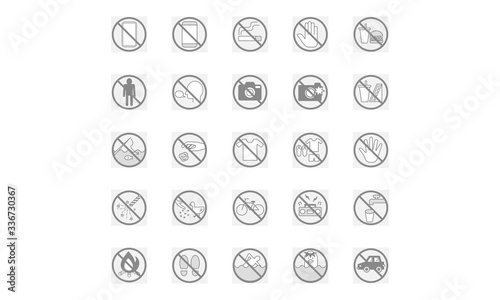 Signs -No, Do not,Prohibition signs