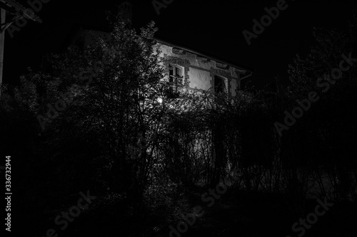 old house in the night
