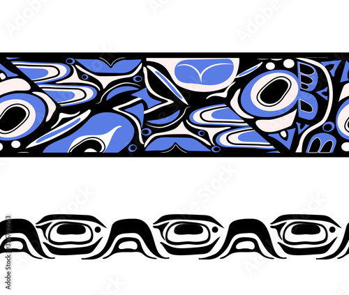 abstract background native north american set