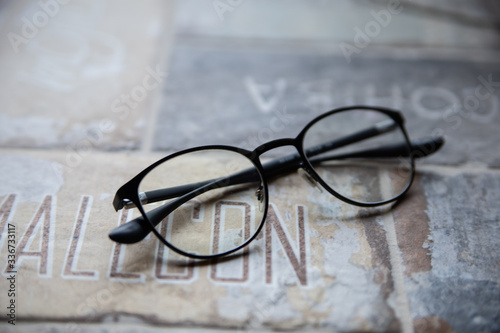 glasses on a ceramic table