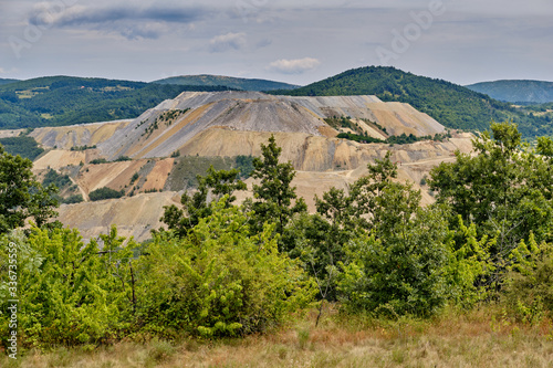 Tailings and mine dumps in Bor  Eastern Serbia  one of the largest copper mines in Europe