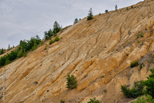 Soil erosion and degradation due to industrial pollution in copper mine in Bor, Serbia photo