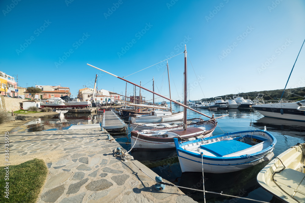 Obraz premium Stintino small harbor on a clear day