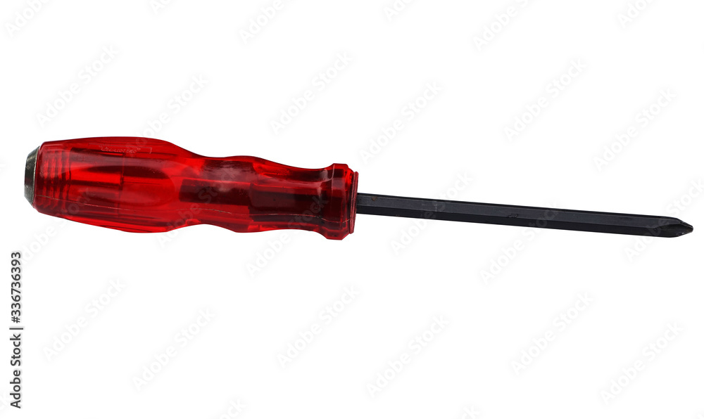 Red screwdriver isolated on white background. Red screwdriver isolated on white background.