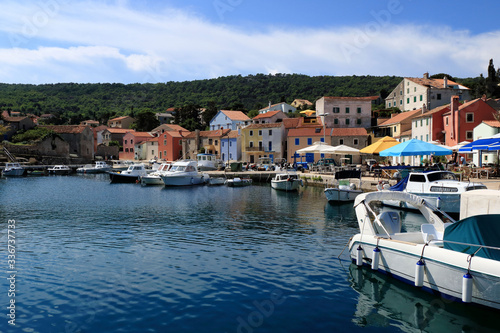 cute village Rovenska, island Losinj, Croatia photo