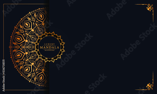 Luxury mandala background with arabesque pattern arabic islamic east style for Wedding card, book cover.
