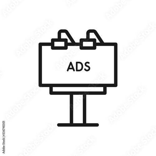 billboard icon in trendy flat design, advertising icon