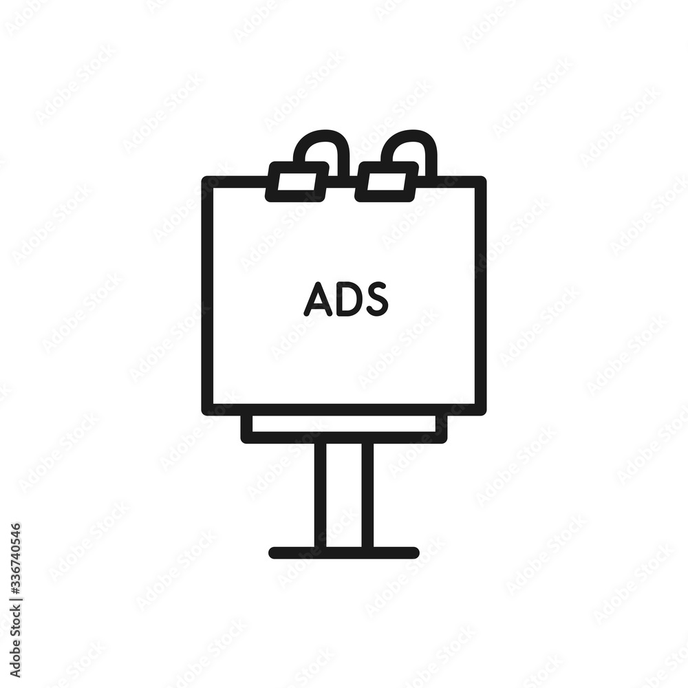 Obraz premium billboard icon in trendy flat design, advertising icon