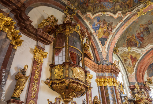 Obraz na płótnie Prague Loreta, interior of Church w salonie