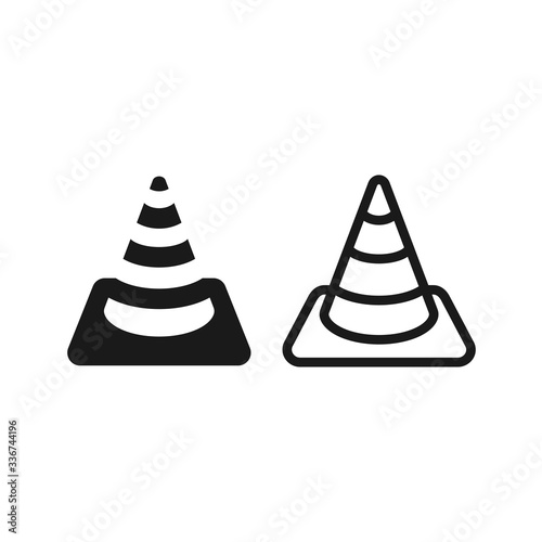 cone vector icon, traffic cone icon vector logo template