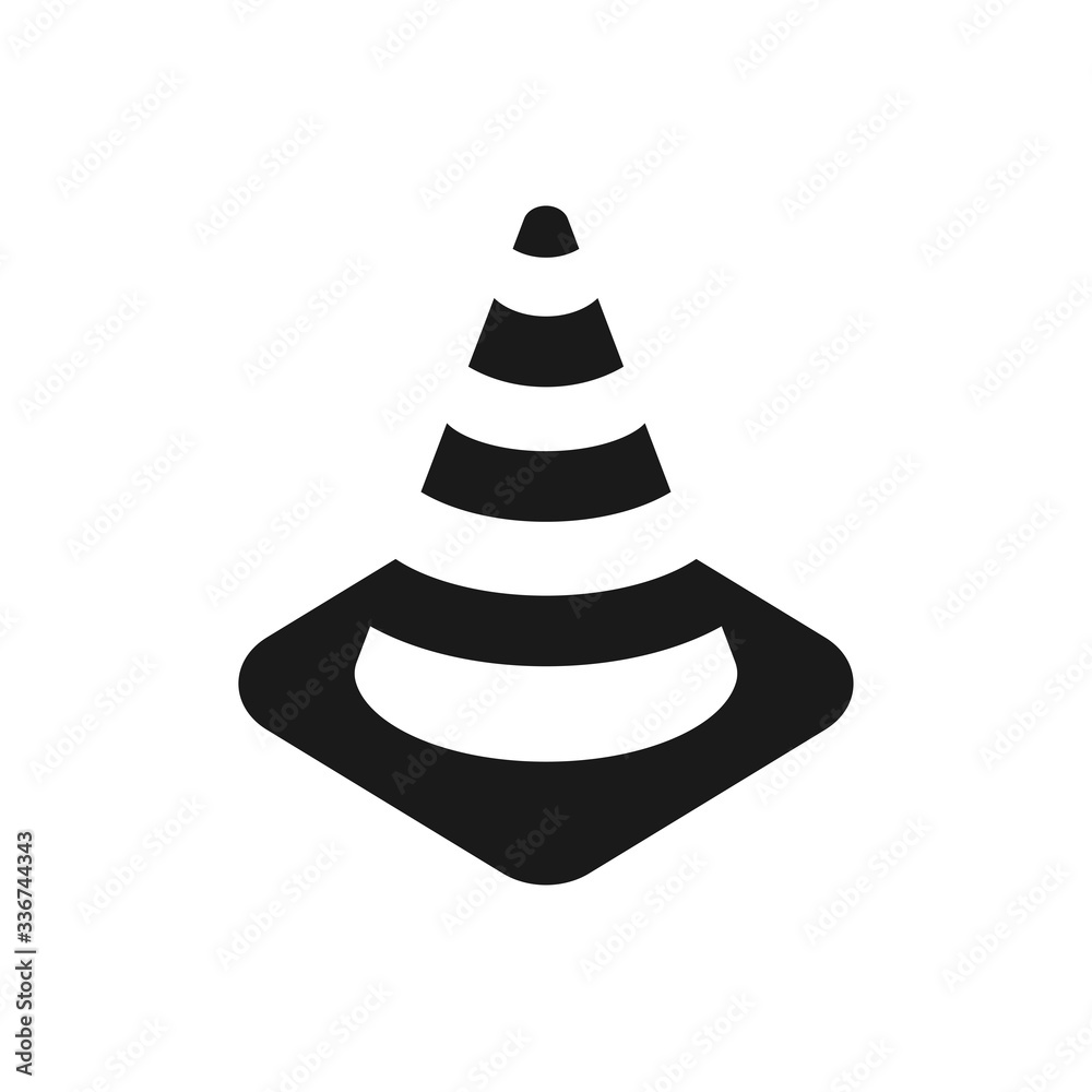cone vector icon, traffic cone icon vector logo template