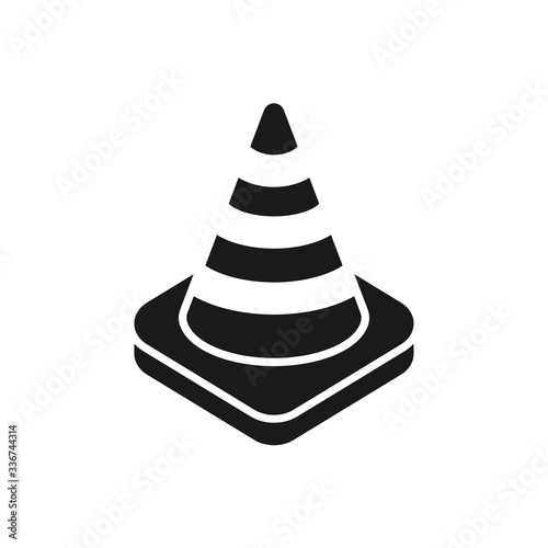 cone vector icon, traffic cone icon vector logo template