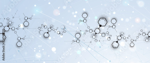 Neural network concept. Connected cells with links. High technology process. Abstract background