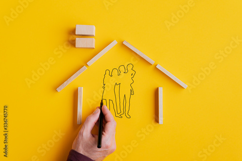 Home ownership and insurance conceptual image