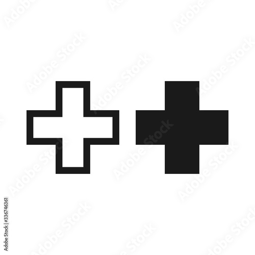 medical cross icon vector logo template