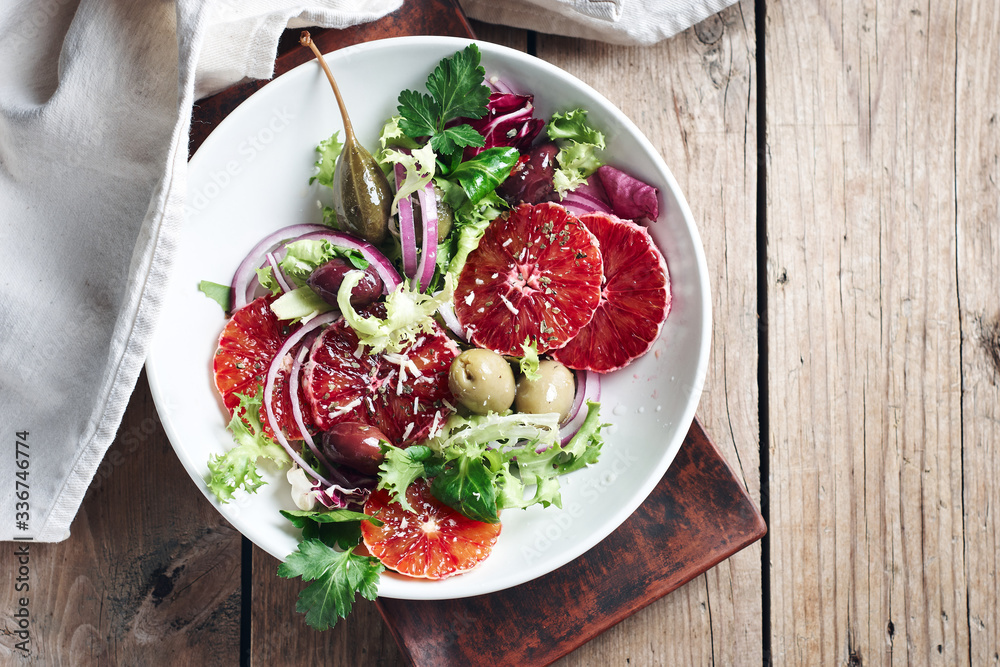Sicilian orange salad. Sicilian orange salad.