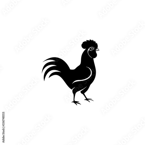 Rooster icon isolated on white background. Rooster icon in trendy design style