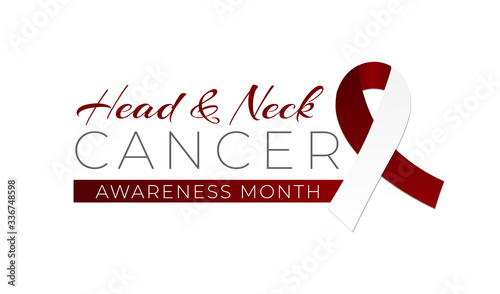 Head and Neck Cancer Awareness Month Isolated Logo Icon Sign
