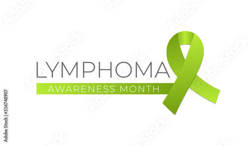 Lymphoma Cancer Awareness Month Isolated Logo Icon Sign