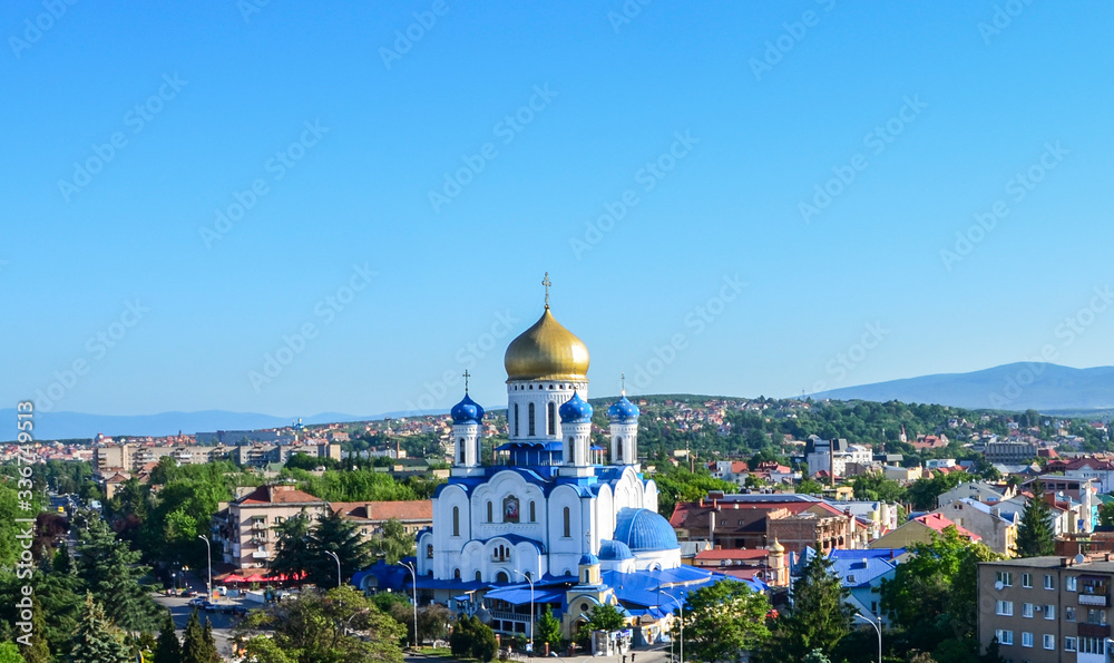 Ukrainian Orthodox Cathedral of Christ the Saviour Also know as Cyril and Methodius Cathedral in Uzhgorod city, Ukraine 